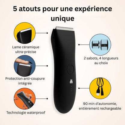 Mon Flotty - La tondeuse intime idéale pour un rasage parfait, zéro coupure, zéro brûlure
