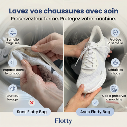FLOTTY™  Chausse Pro — Sac Lavage Chaussures Machine à Laver | Des Baskets Comme Neuves Sans Effort