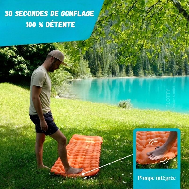 FLOTTY – Le matelas gonflable prêt en 30 secondes